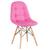 Cadeira estofada Eames Eiffel Botonê - Base de madeira clara Rosa-pink