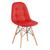 Cadeira estofada Eames Eiffel Botonê - Base de madeira clara Vermelho