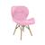Cadeira Estofada Eiffel Slim Wood Pés de Madeira Rosa Claro