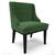 Cadeira Estofada para Sala de Jantar Base Fixa de Madeira Preto Lia Suede Verde - Ibiza Verde