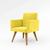 Cadeira Estofada Poltrona para Sala Quarto  Balaqui Decor Amarelo