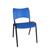 Cadeira fixa empilhável 63 com estrutura preta ISO Frisokar Azul Bic