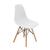 Cadeira Fixa Spezia em polipropileno e pé palito em madeira - GRP Branca
