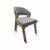Cadeira Honória em Madeira Maciça de Eucalipto Linho Cinza