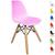 Cadeira Infantil Charles Eames Eiffel Kids Pés De Madeira Rosa, Claro