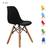 Cadeira Infantil Charles Eames Eiffel Kids Pés De Madeira Preto