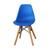 Cadeira Infantil Charles Eames Eiffel Kids Pés De Madeira Azul, Marinho