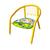 Cadeira Infantil De Ferro C/Assento Almofadado Criança Bebê Amarelo