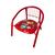 Cadeira Infantil De Ferro C/Assento Almofadado Criança Bebê Vermelho