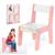 Cadeira Infantil Em Madeira MDF 3 Opções Cores Cadeirinha Para Mesinha Junges Crianças Até 40Kg Rosa ou Azul ou Vermelha Rosa