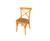 Cadeira Katrina Cross Paris com Assento em Rattan Natural  Colorida Laranja