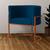 Cadeira Luna para Clínica Estética Base de Metal Bronze Veludo Escolha sua cor - WeD Decor Azul Marinho