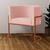 Cadeira Luna para Clínica Estética Base de Metal Bronze Veludo Escolha sua cor - WeD Decor Rosa