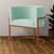 Cadeira Luna para Clínica Estética Base de Metal Bronze Veludo Escolha sua cor - WeD Decor Verde claro