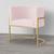 Cadeira Luna para Penteadeira Base de Metal Dourada Suede Escolha sua cor - WeD Decor Rosa