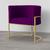 Cadeira Luna para Penteadeira Base de Metal Dourada Veludo Escolha sua cor - WeD Decor Violeta escuro