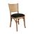 Cadeira Madeira Maciça com Assento Estofado e Encosto em Telinha Boreal Verniz Mel - Assento Corino Preto