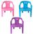 Cadeira Mini Poltrona Infantil Rosa E Azul De Plástico Roxo