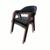 Cadeira Nova Oswaldina Braços em Corda em Madeira Maciça de Eucalipto Couríssimo Preto