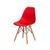 Cadeira para Cozinha Eames Wood Eiffel  Vermelha