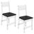 Cadeira para Mesa de Jantar Milano Kit 2 Peças Branco Preto - Poliman Branco e Preto