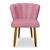 Cadeira para Mesa de Jantar Modelo Flor Veludo Rosa