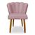 Cadeira para Mesa de Jantar Modelo Flor Veludo Rosê