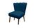Cadeira Pétala Flor Para Sala de estar Penteadeira Azul marinho
