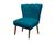 Cadeira Pétala Flor Para Sala de estar Penteadeira Azul claro
