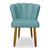 Cadeira Pétala para Penteadeira e Sala Pés Palito Veludo Escolha sua cor - WeD Decor Azul Turquesa