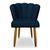 Cadeira Pétala para Penteadeira e Sala Pés Palito Veludo Escolha sua cor - WeD Decor Azul Marinho