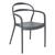 Cadeira Plástica com Braços Polipropileno e Fibra de Vidro Sissi - Tramontina  Grafite 92045, 007