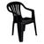 Cadeira Plástico Bela Vista Preta  Com Braço  Mor Preto