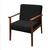 Cadeira Poltrona Decorativa Para Sala de Estar Quarto Vitória Elegante Suede Diversas Cores Preto