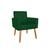Cadeira Poltrona Decorativa Recepção Sala Quarto Verde