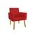 Cadeira Poltrona Decorativa Recepção Sala Quarto Vermelho