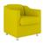 Cadeira Poltrona Decorativa Recepção Sala  Quarto Suede Amarelo