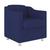 Cadeira Poltrona Decorativa Recepção Sala  Quarto Suede Azul Marinho