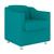 Cadeira Poltrona Decorativa Recepção Sala  Quarto Suede Azul Turquesa