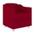 Cadeira Poltrona Decorativa Recepção Sala  Quarto Suede Vermelho