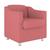 Cadeira Poltrona Decorativa Reforçada Sala de Espera  Balaqui Decor Rosa