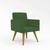 Cadeira Poltrona Decorativa Várias Cores  Balaqui Decor Verde