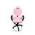 Cadeira Poltrona Fixa Para Cabeleireiro Maquiagem Rosa Bebe Rosa
