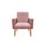 Cadeira Poltrona Malibu Decorativa Para Sala Quarto Escritório Suede Veludo Rose