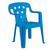 Cadeira Poltrona Plástica Infantil Tarefas Brincadeiras MOR Azul