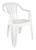 Cadeira Poltrona Plástica Resistente Área de Lazer p/ 182kg  Branco