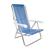 Cadeira Praia Aluminio Reforçada Reclinavel 8 Posiçoes Azul