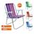 Cadeira praia varanda alta aluminio botafogo cad0047 Colorido