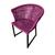 Cadeira Salinas Corda Náutica Base em Alumínio Preto/rosa ROSA