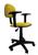 Cadeira Secretária Giratória Polo com Braço Regulável Amarelo